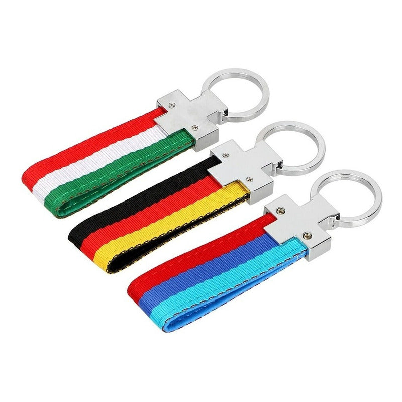 Llavero Universal Choche Moto Llaves Tela Y Metal Banderas - Eurotruck Mexico