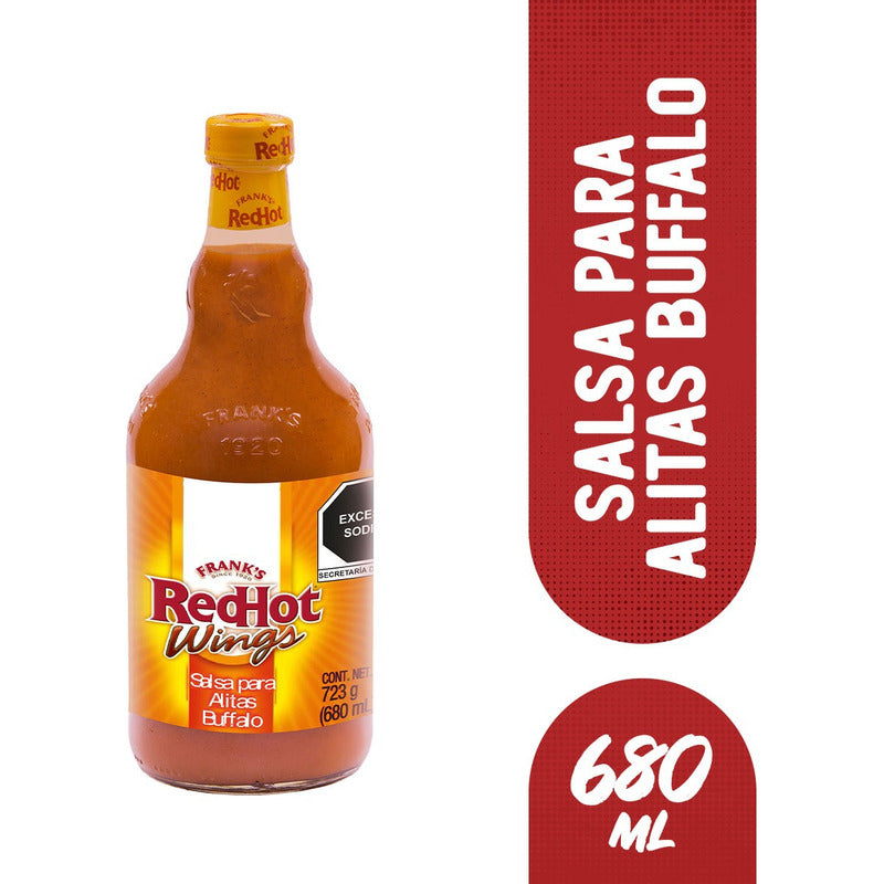 Frank's Red Hot Wings Alitas Buffalo 680ml Salsa Picante - Eurotruck Mexico