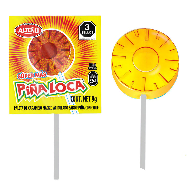 Paleta Piña Loca Alteno 40 Piezas Dulce Sabor Tropical - Eurotruck Mexico