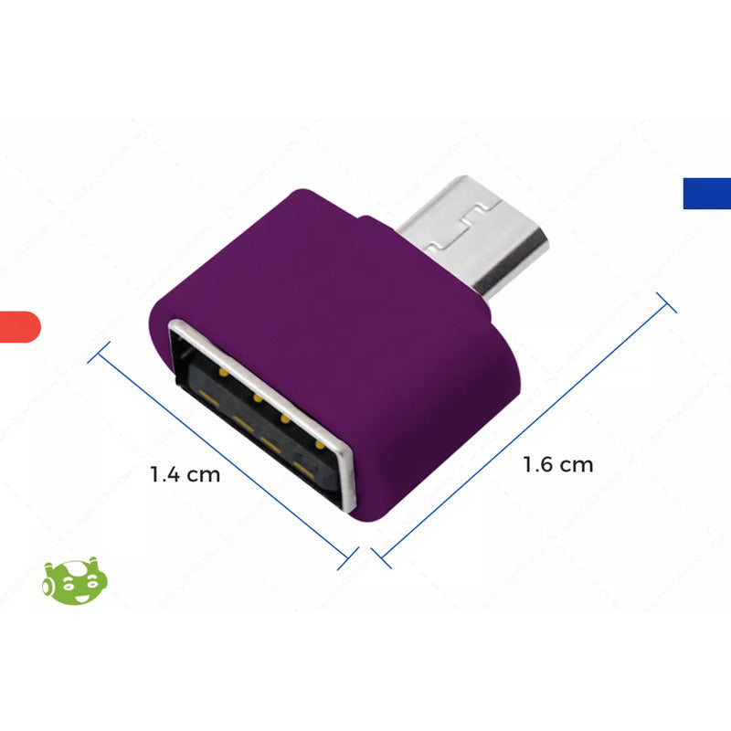Adaptador Otg Usb A V8 Universal Tranferiencia De Datos