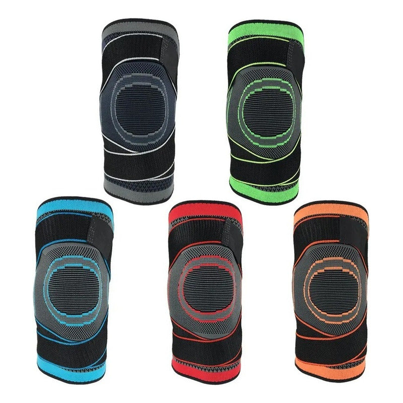 1 Par Rodilleras Deportivas De Compresion Para Gym Elasticas Color Negro Talla L (grande)