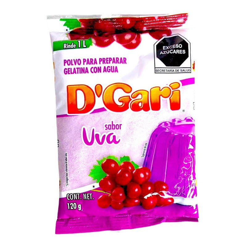 Gelatina En Polvo D-gari Agua Sobre Sabor Uva 120 Gr - Eurotruck Mexico