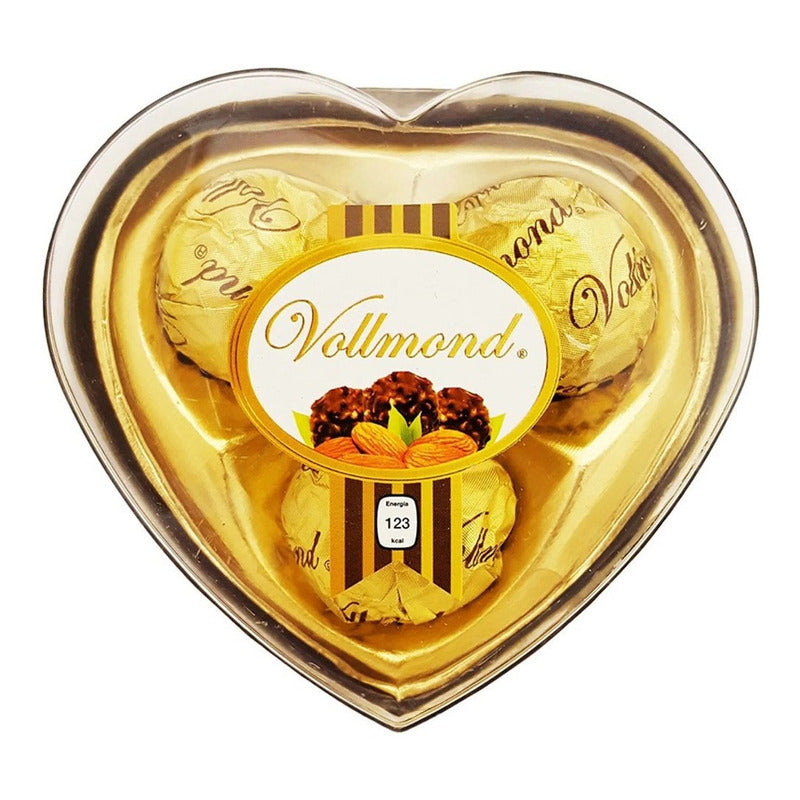 Chocolate Vollmond Almendra 3pz Estuche De Corazon