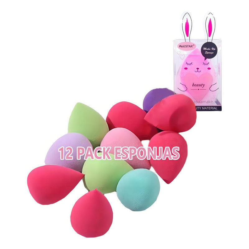 Esponjas Para Maquillaje Mayoreo Beauty Blenders Kit 12pz