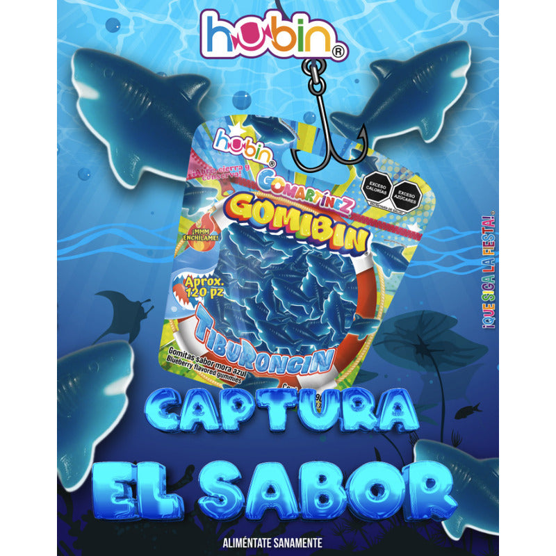 Gomita Gomibin Hubin Tuburoncin Sabor Mora Azul Tiburon 900g - Eurotruck Mexico