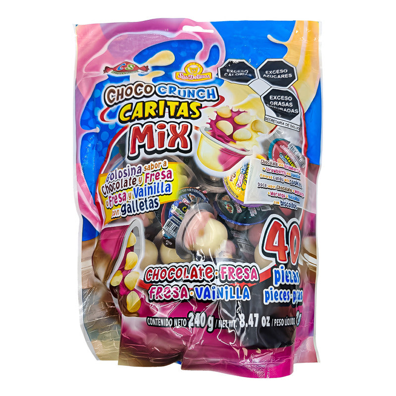 Choco Crunch Caritas Mix 40pzs Las Delicias