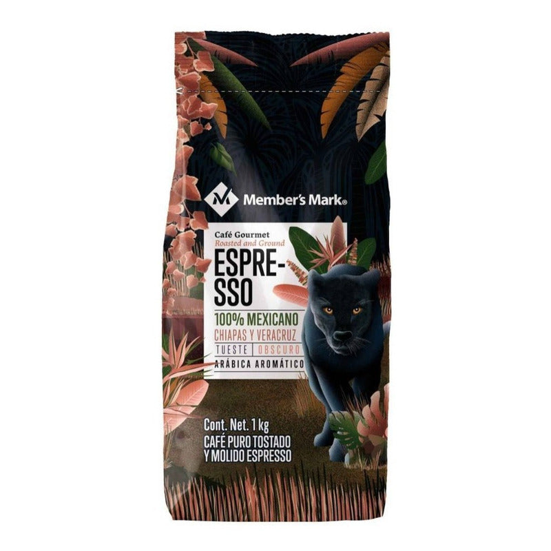 Cafe Puro Tostado Y Molido Espresso Members Mark 1 Kg