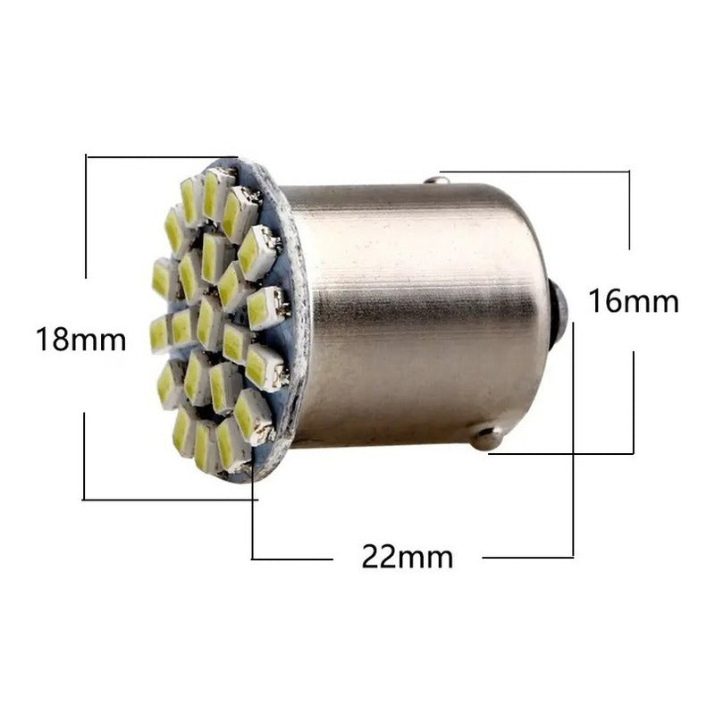 Par Led Foco Direccional T20 3014 22smd 1156 Ba15s Sin Error