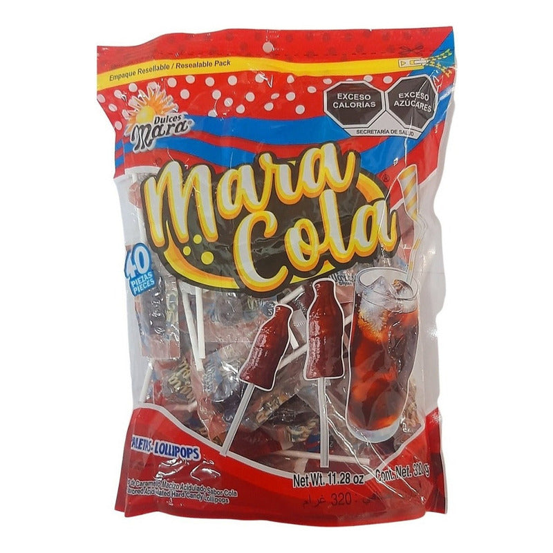 Paleta Mara Cola Sabor Coca Cola 40 Piezas - Eurotruck Mexico