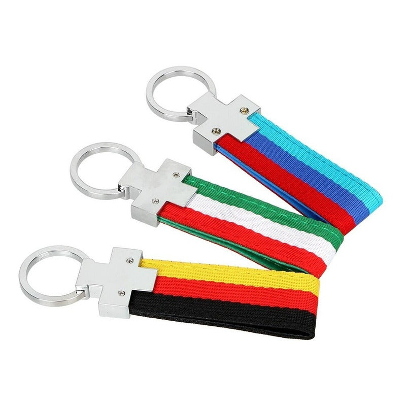 Llavero Universal Choche Moto Llaves Tela Y Metal Banderas - Eurotruck Mexico