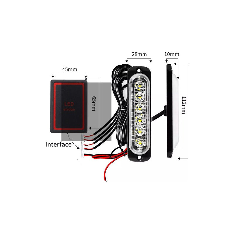 Kit 4 Tiras Led Estrobo Modulo Control Remoto Para Auto Moto - Eurotruck Mexico