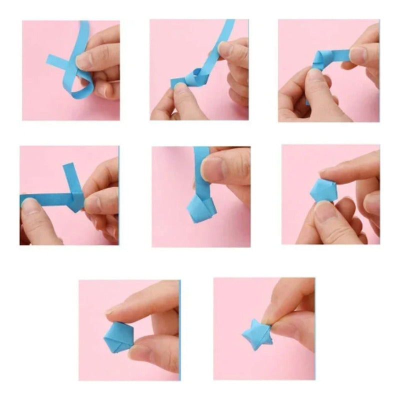Cinta Origami, Tira Plegable Estrella, Manualidades