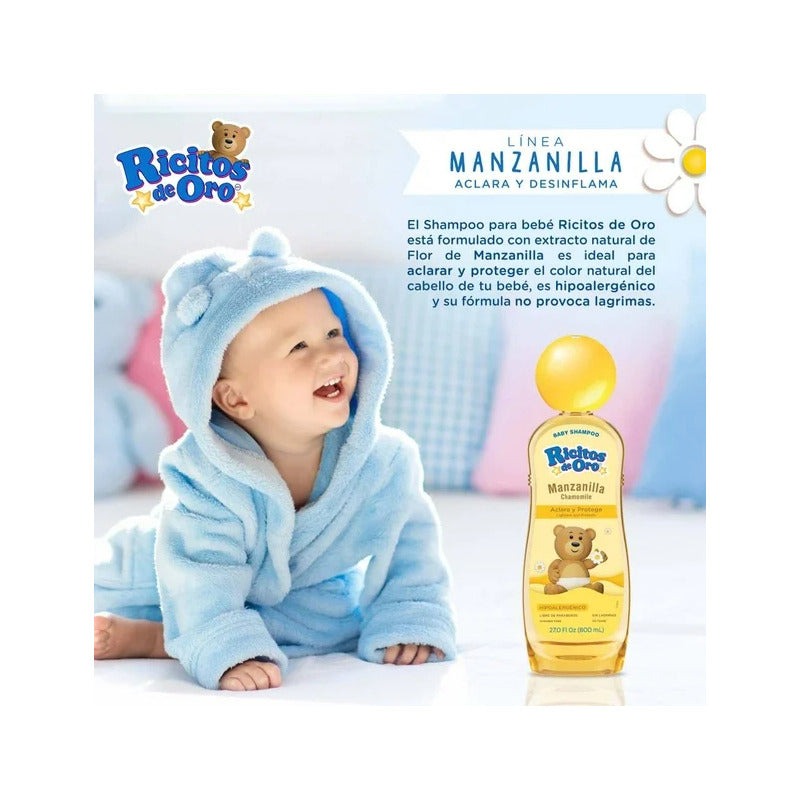 Shampoo Ricitos De Oro Manzanilla Hipoalergenico 800 Ml