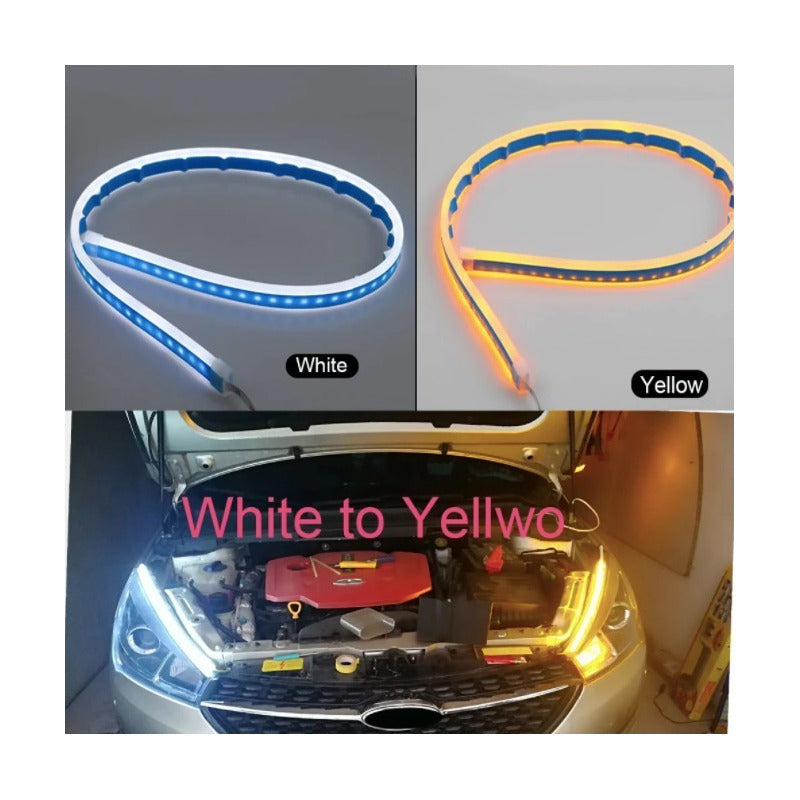 1 Par Tira Faro Audi Secuencial 60cm Jetta Vw Bmw Otros Autos Universal Drl - Eurotruck Mexico