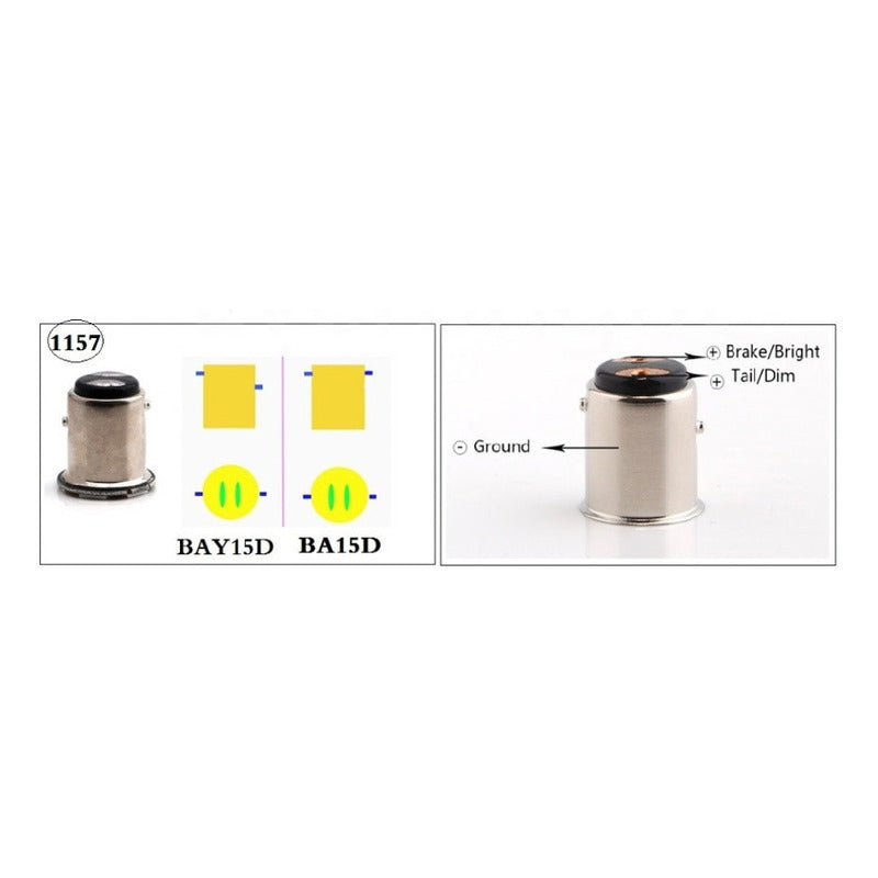 Focos Led 1157/bay15d/1034 Reversa Stop Direccional 1 Par - Eurotruck Mexico