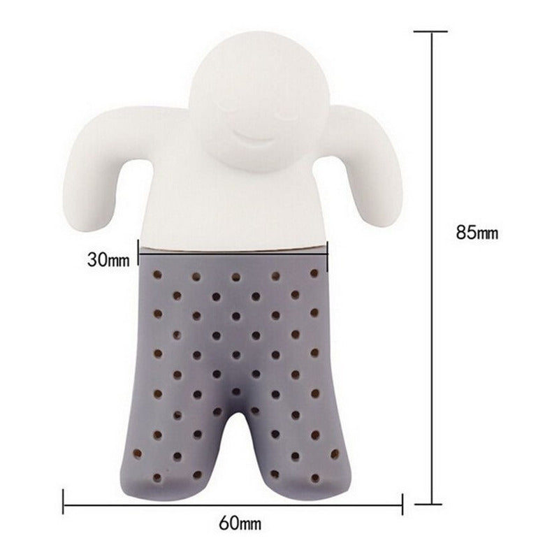 Infusor De Te Muñeco Varios Colores Mr Tea 6pz Blanco
