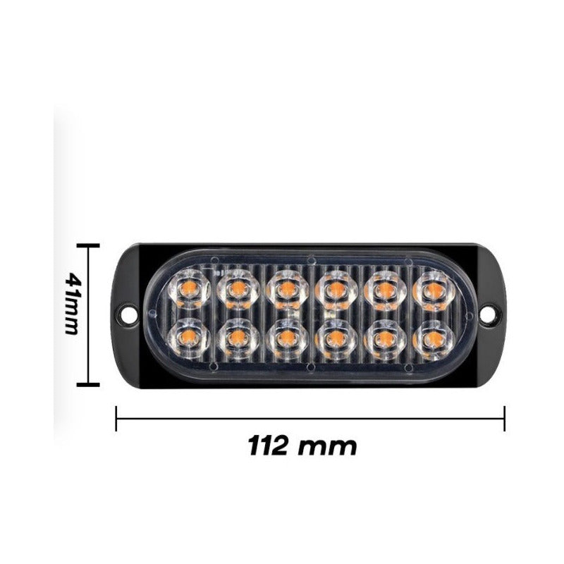 1 Lateral Faro 12 Led Barra Estrobo Patrulla 16 Funciones - Eurotruck Mexico