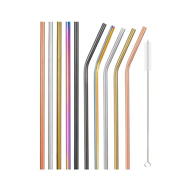 30 Popotes Colores 30 Cepillos 15 Bolsa Terciopelo Acero Inoxidable 21 O 26 Cm - Eurotruck Mexico