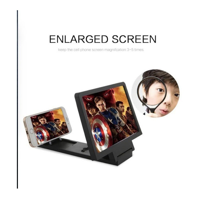 Amplificador De Pantalla Para Celular Soporte Universal 20pz Negro