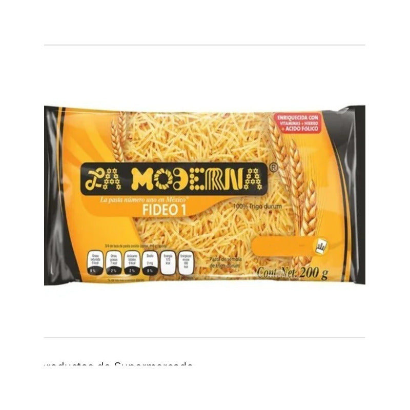 La Moderna Pasta Para Sopa Fideo 0 Fideo Delgado 200 Gr - Eurotruck Mexico