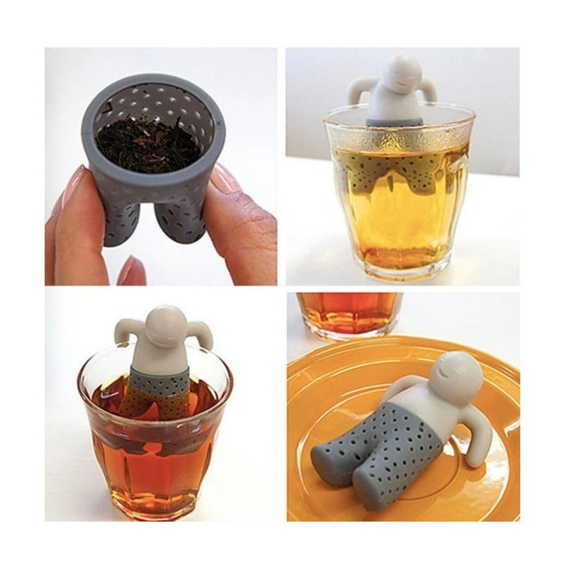 Infusor De Te Muñeco Varios Colores Mr Tea 6pz Blanco