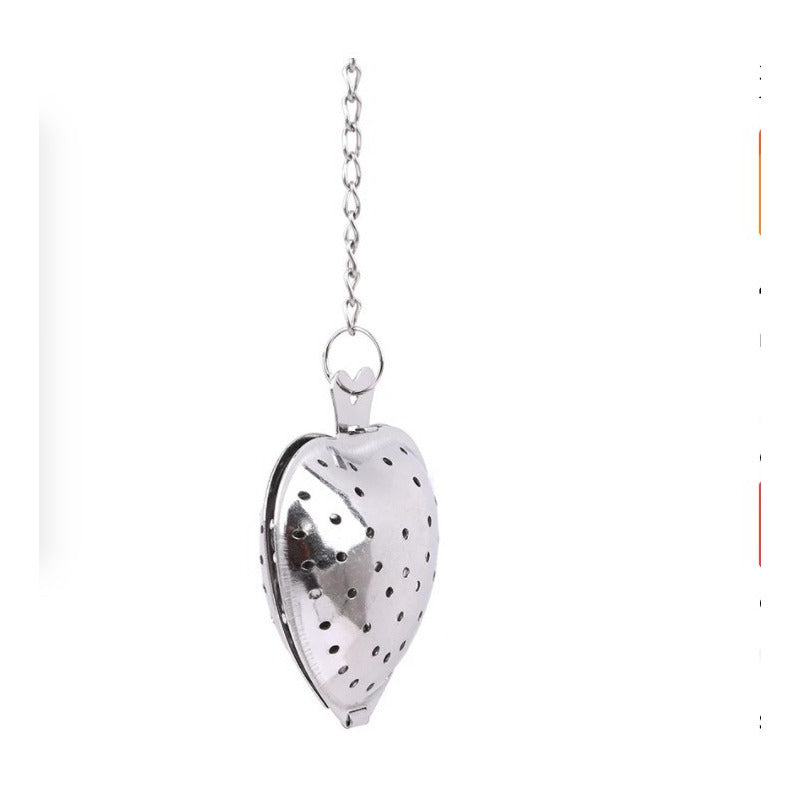 1 Infusor De Te Corazon De Metal Con Cadena Inox #50 - Eurotruck Mexico