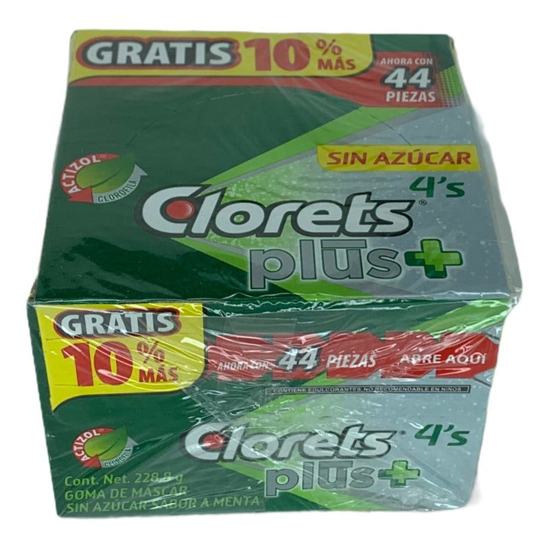Chicles Clorets 4's Plus 40pzs Sin Azucar - Eurotruck Mexico