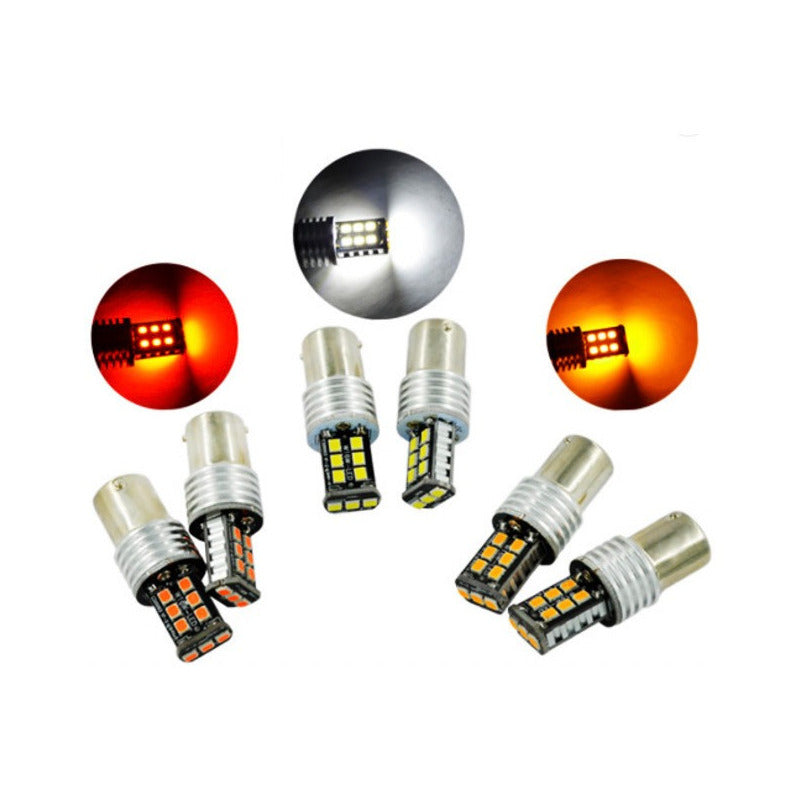 Focos Led 1157/bay15d/1034 Reversa Stop Direccional 1 Par - Eurotruck Mexico