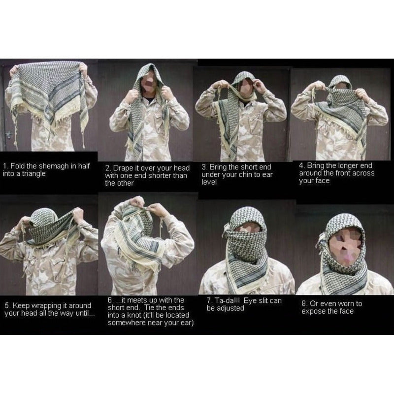 Palestina Balaclava Tactico Militar Policia Turbante Algodon - Eurotruck Mexico