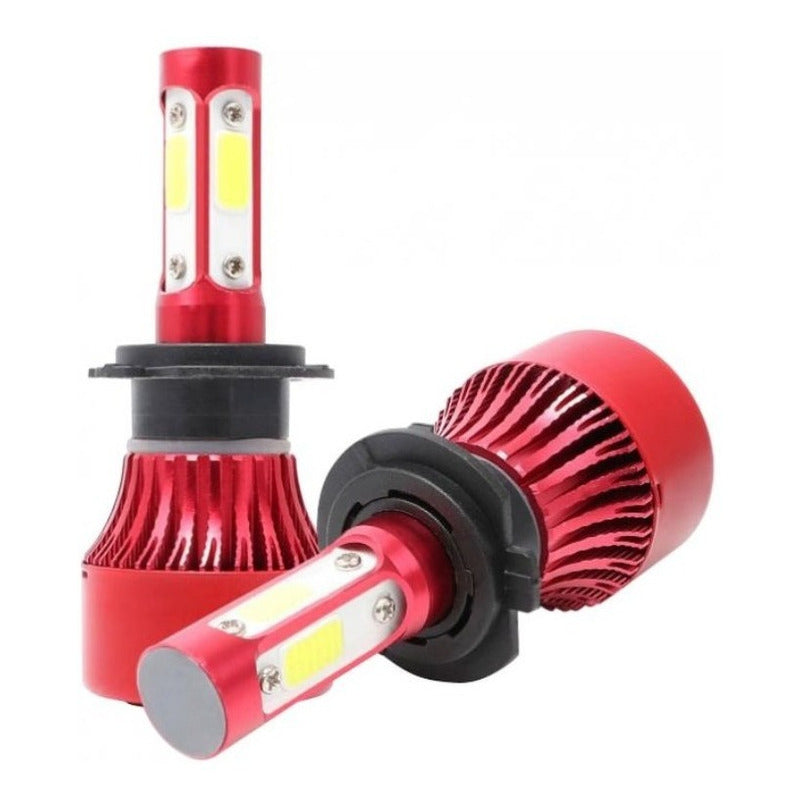 Kit Led 2 Piezas Focos Led H7 H4 9007 X7 4 Lados 8 Mil Lumen