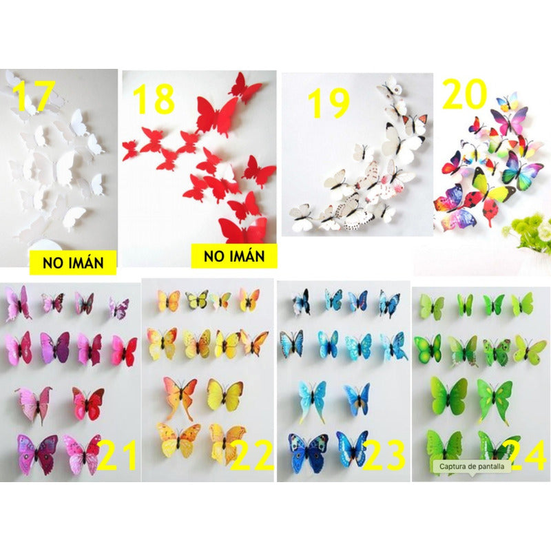 10 Paquetes De Mariposas Pared Fluorescente Varios - Eurotruck Mexico