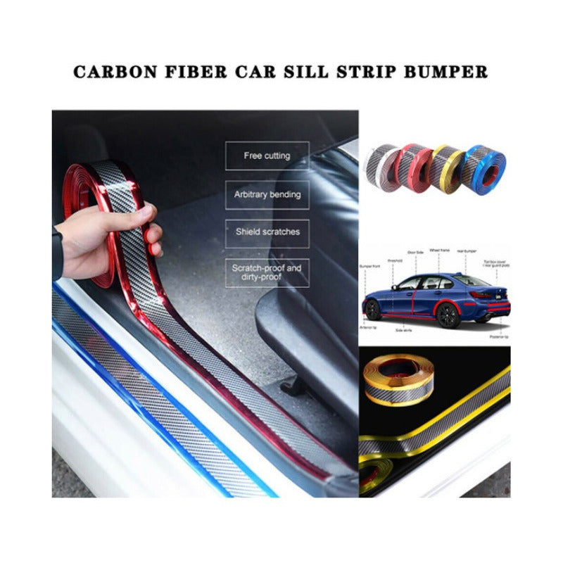 Moldura Cinta Fibra Carbono Cromada Estribos Jetta 7cm X 5m - Eurotruck Mexico
