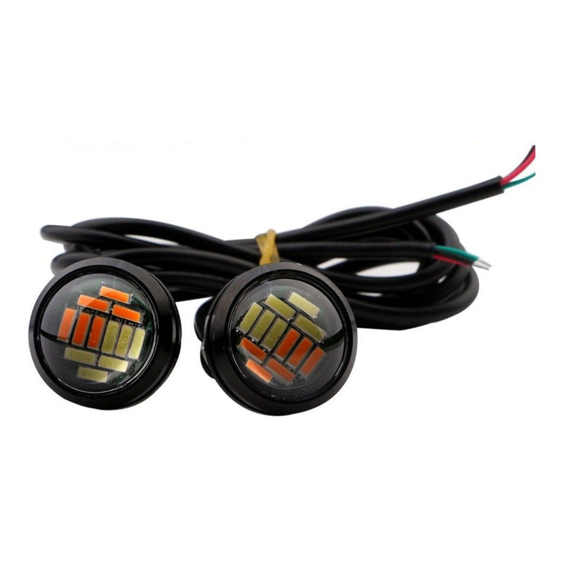 Ojo De Aguila Led Jetta Audi Bmw Faro Doble Color 12 Led 4pz - Eurotruck Mexico