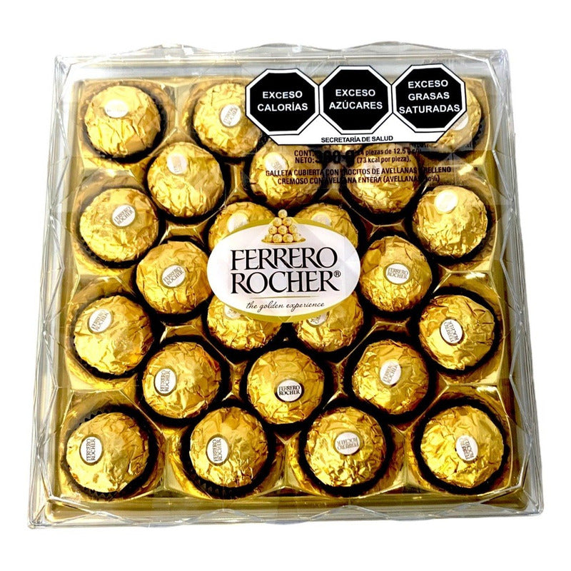 Chocolate Ferrero Rocher Relleno Con Avellana Con 24 Pz - Eurotruck Mexico