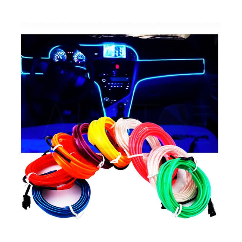 Tira Led Neon Luminoso 2*2m Cable Usb 5v Auto Jetta Vw Audi - Eurotruck Mexico