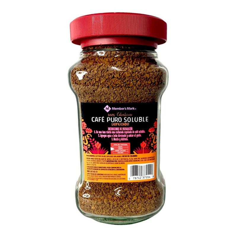 Cafe Puro Soluble Members Mark 300 Gr 100% Colombiano - Eurotruck Mexico