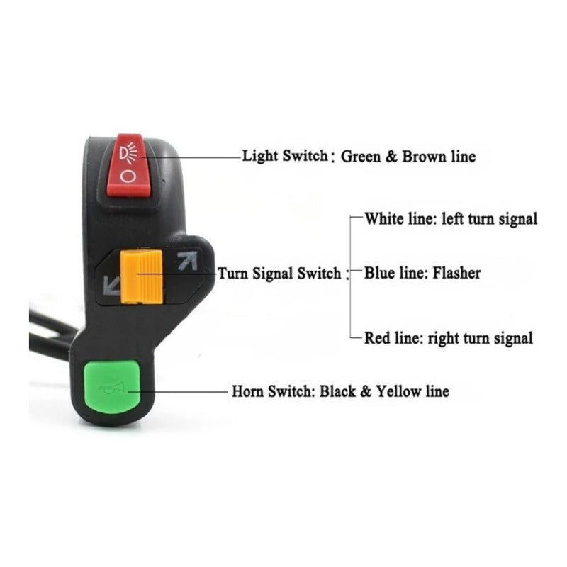 Switch Apagador 3funcion Interruptor Auxiliar Moto Barra Led - Eurotruck Mexico