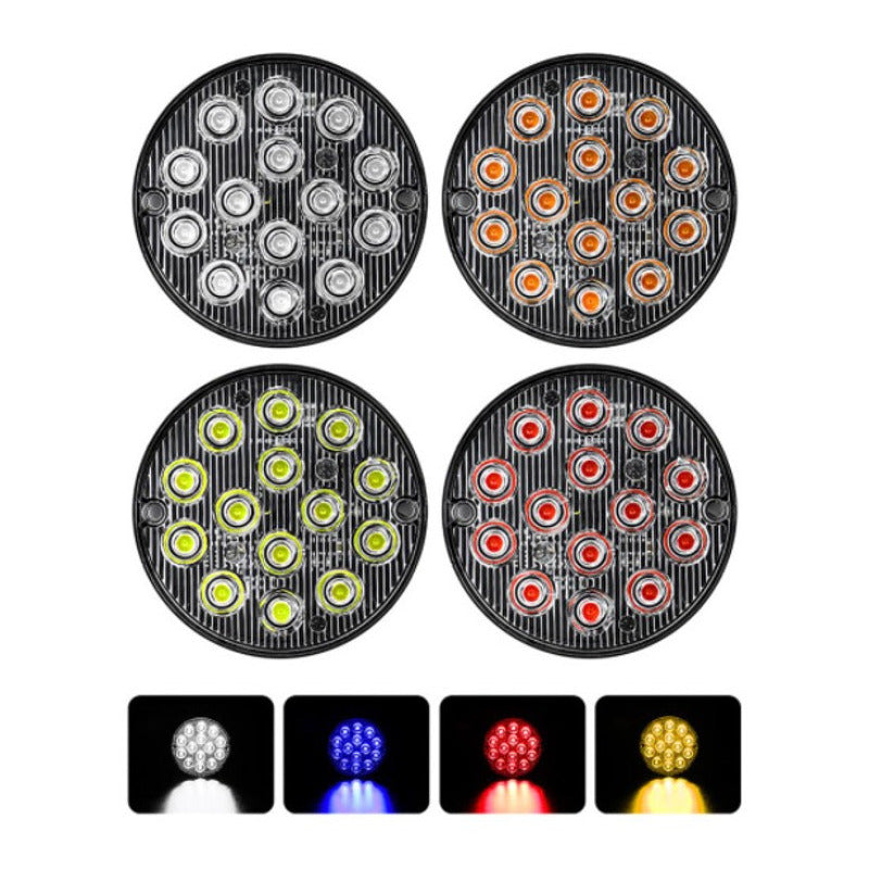 Lateral Barra Estrobo Alta Baja 14 Led 12 24v Redondo 1pz - Eurotruck Mexico