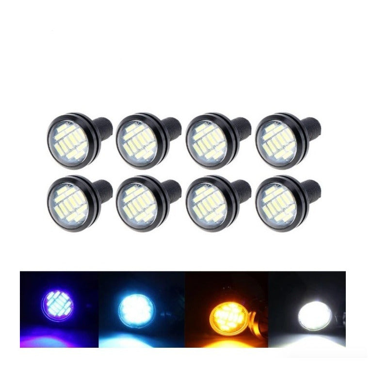 Ojo De Aguila Faro Led Doble Funcion Blanco C/ Ambar 8 Pieza - Eurotruck Mexico