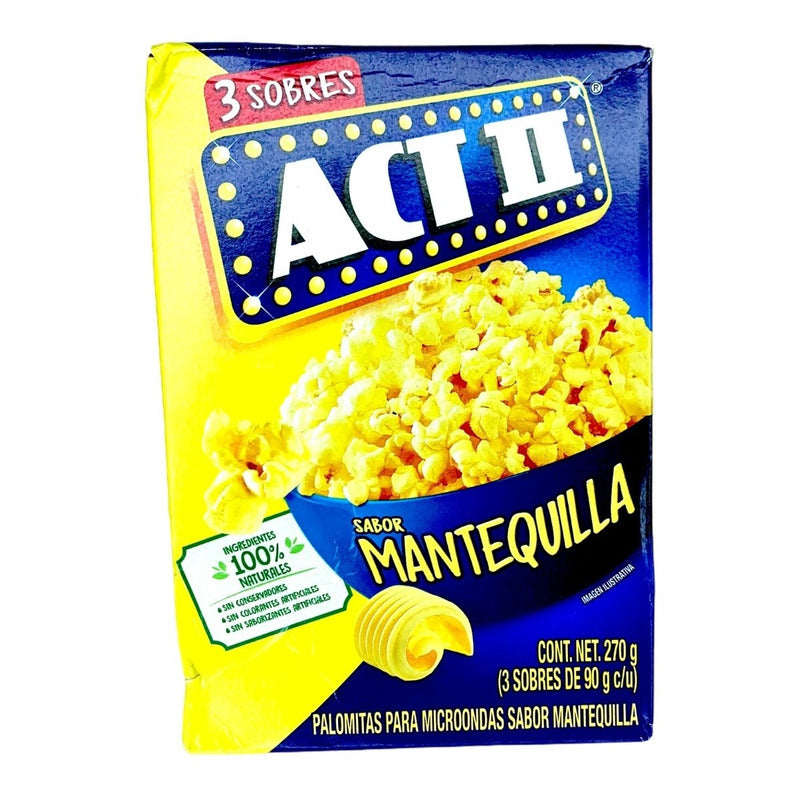 Palomitas Para Microondas Act Ii Mantequilla 3 Pzas - Eurotruck Mexico