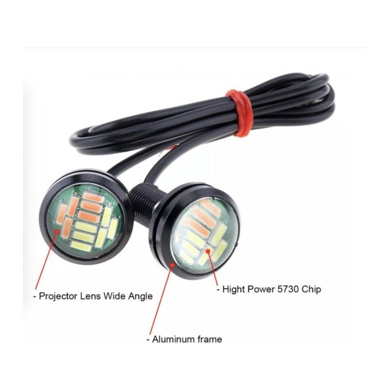 Ojo De Aguila Led Jetta Audi Bmw Faro Doble Color 12 Led 4pz - Eurotruck Mexico