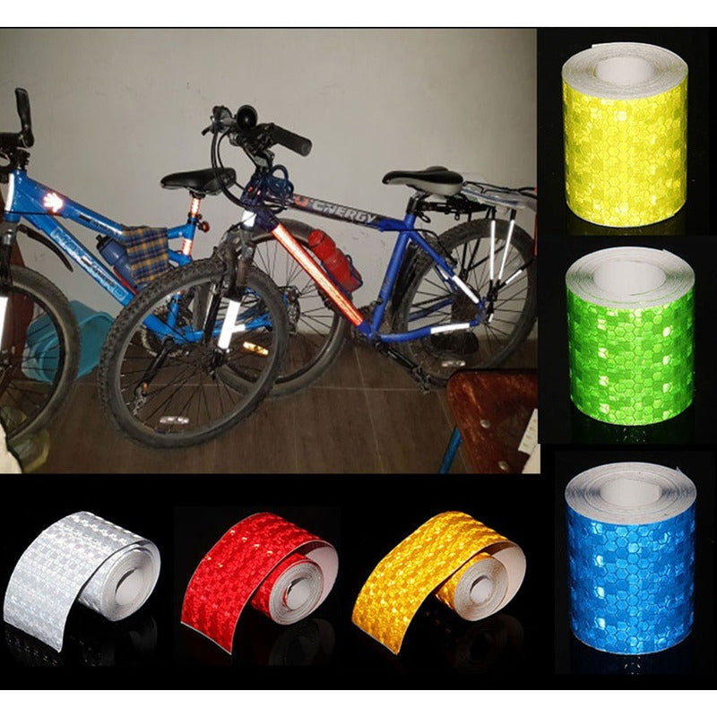 6 Rollo Cinta Reflejante Seguridad Auto Bici 5cm X 3m Moto - Eurotruck Mexico