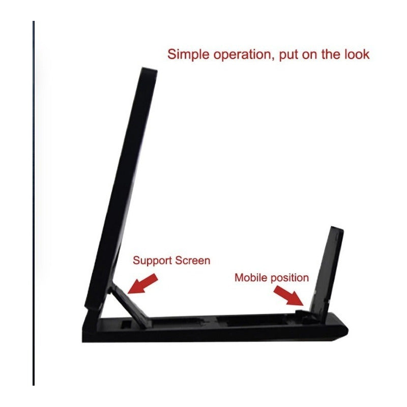 Amplificador De Pantalla Para Celular Soporte Universal 20pz Negro