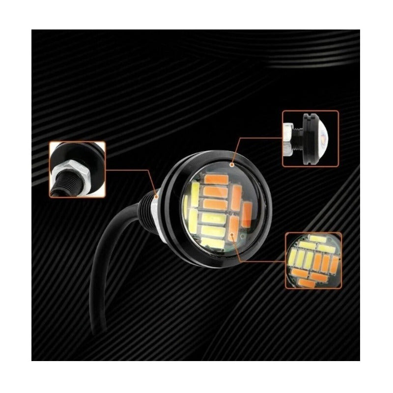 Ojo De Aguila Faro Led Doble Funcion Blanco C/ Ambar 8 Pieza - Eurotruck Mexico
