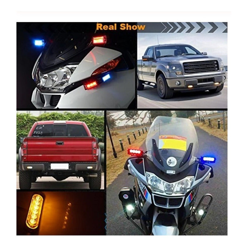 1 Lateral Faro Led Barra Estrobo Escolta Patrulla 16 Funcio - Eurotruck Mexico