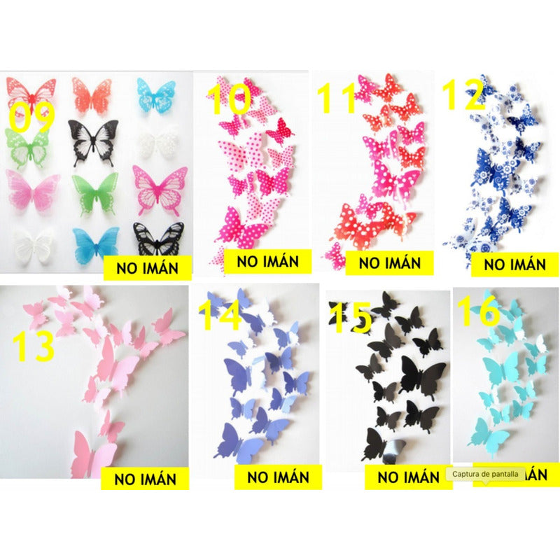 10 Paquetes De Mariposas Pared Fluorescente Varios - Eurotruck Mexico