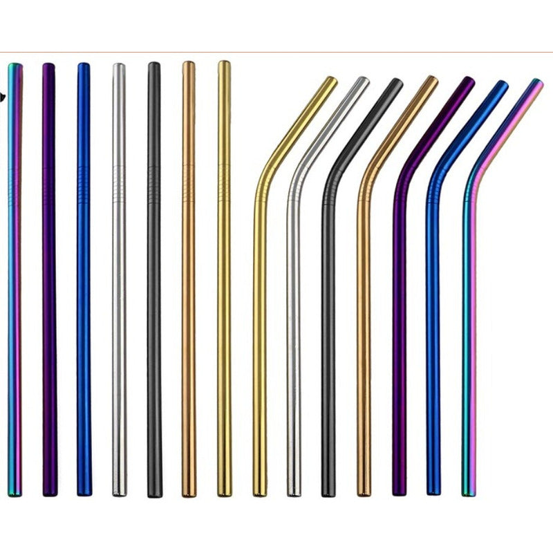80 Popotes Colores 80 Cepillos Bebidas Acero Inoxidable 21 O 26 Cm - Eurotruck Mexico