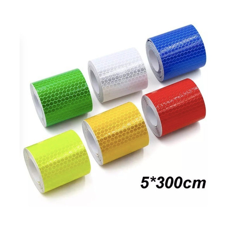 6 Rollo Cinta Reflejante Seguridad Auto Bici 5cm X 3m Moto - Eurotruck Mexico