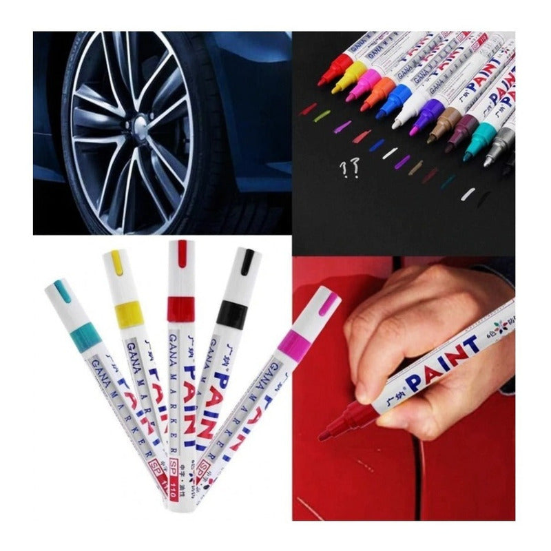 5 Plumones Marcador Llanta Colores Permanente - Eurotruck Mexico