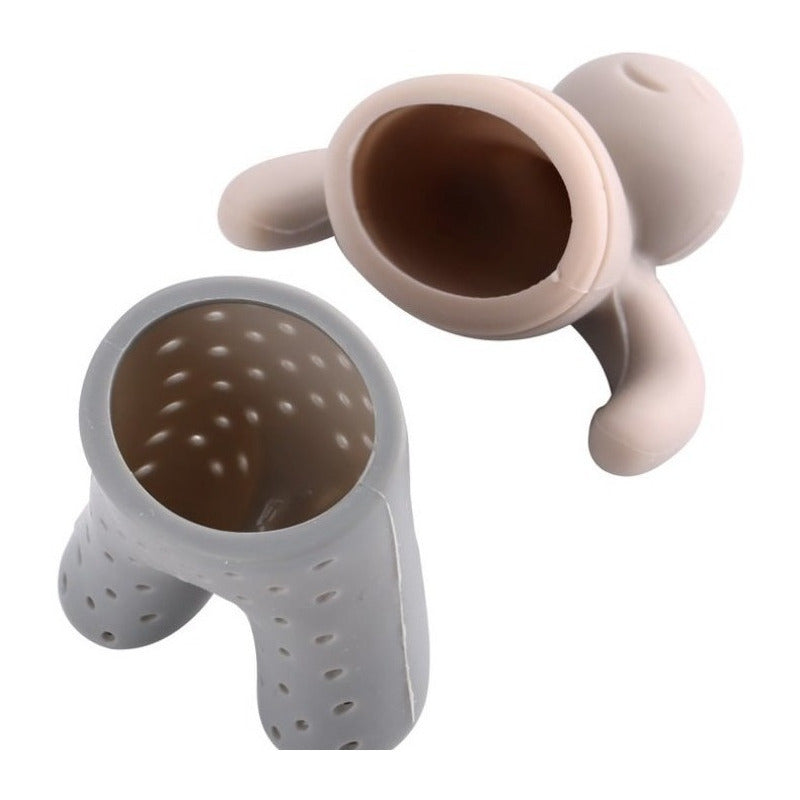 Infusor De Te Muñeco Varios Colores Mr Tea 6pz Blanco